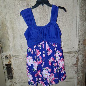 Wantdo Floral One Piece Swim Dress Size 12-14 (GG-17)